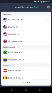 Avast SecureLine скриншот 2