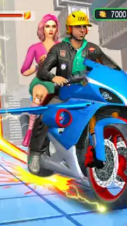 Flying Bike Taxi Rider скриншот 3
