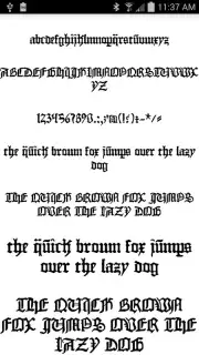 Gothic Fonts 50 скриншот 7