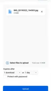 Firefox Send скриншот 1