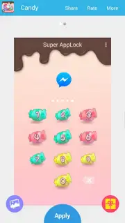 AppLock Theme Candy Sweety скриншот 2
