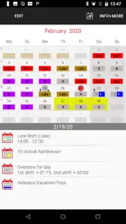 Roster-Calendar скриншот 6